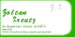 zoltan kreutz business card